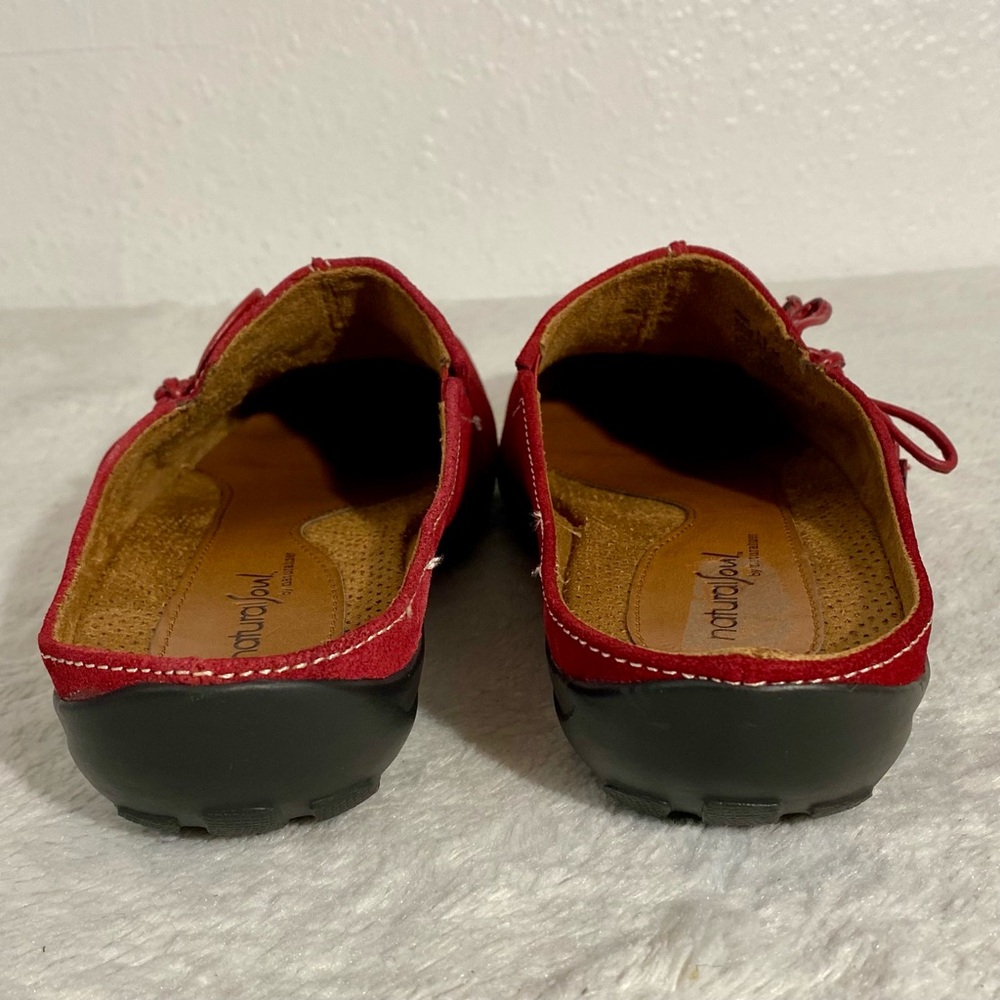 Natural Soul by Naturalizer Red Suede Slip-On Mules Women’s Size 8.5M - Picture 5 of 11
